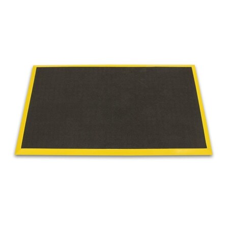 Ergomat Bubble Down 2ft x 12ft Anti-Fatigue Floor Mat with 2in Yellow Bevels BD0212-YB